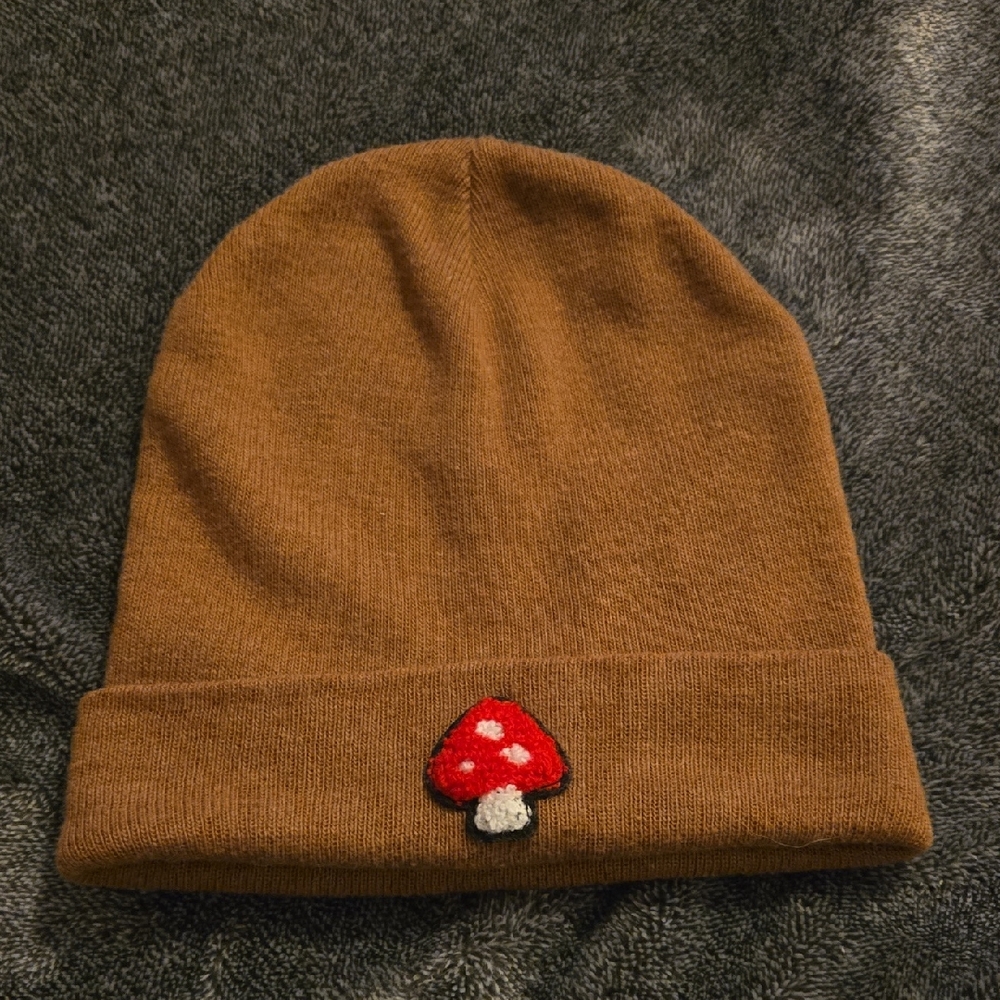Brown Mushroom Patch Beanie